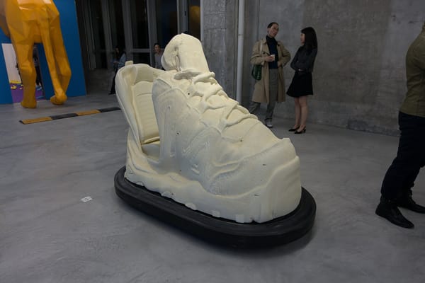Samson Young 3D printed shoe at Edouard Malingue Gallery, Shanghai