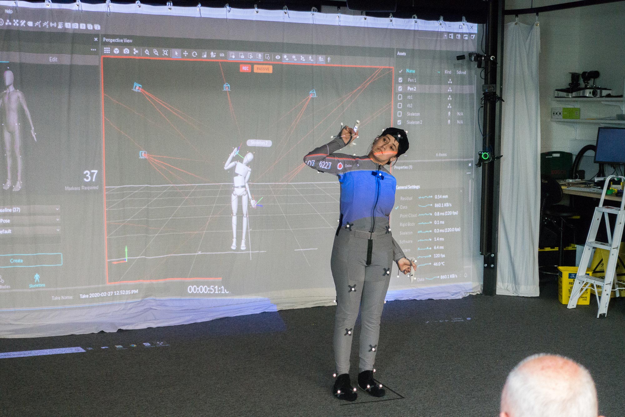 Photograph of motion capture session