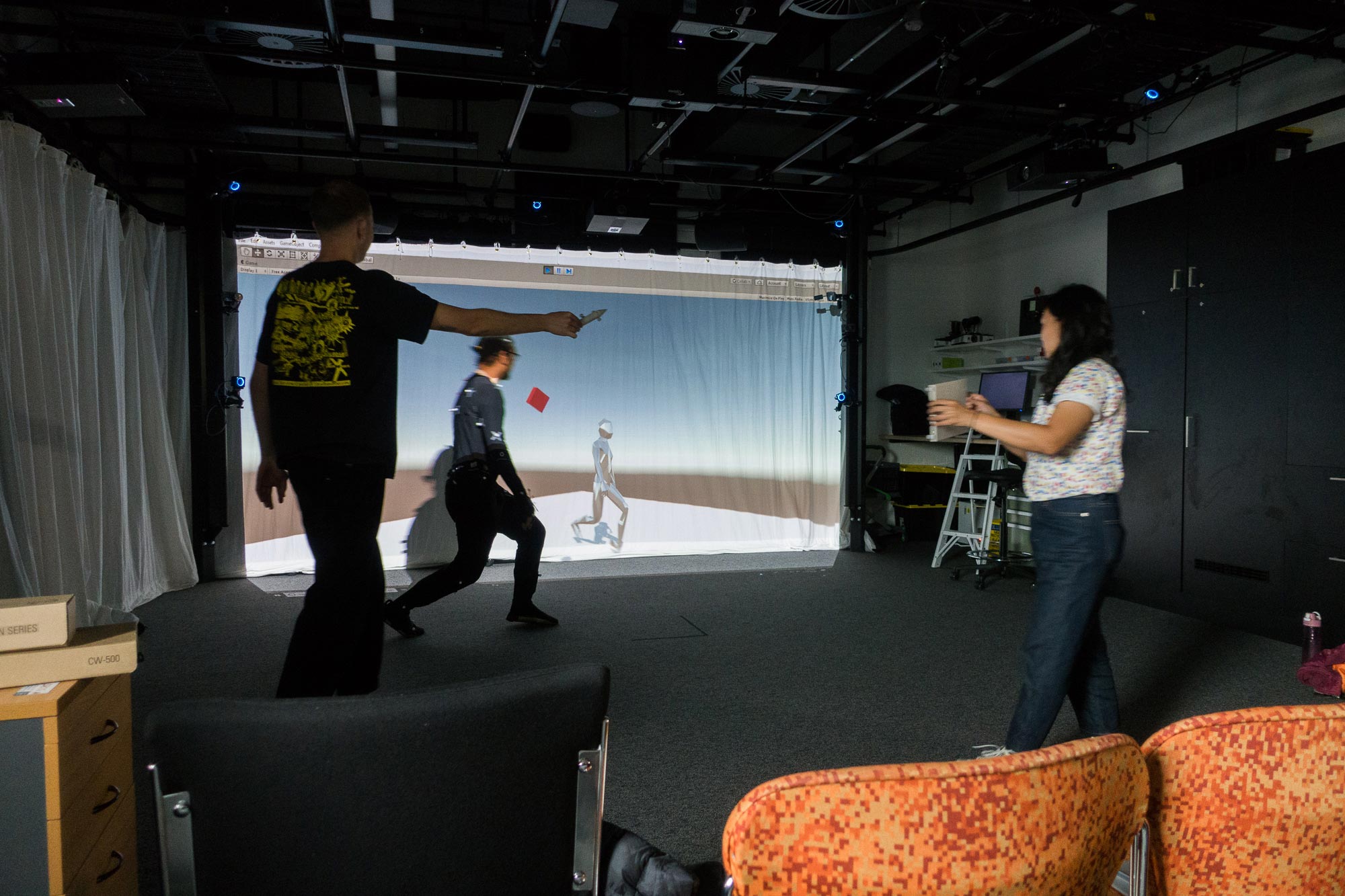 Photograph of realtime motion capture performance